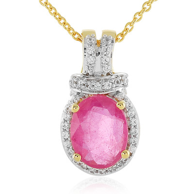 Madagascar Pink Sapphire Silver Necklace