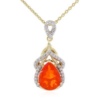 9K Cherry Opal Gold Necklace