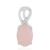 Pink Opal Silver Pendant