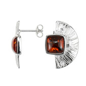 Baltic Amber Silver Earrings (MONOSONO COLLECTION)