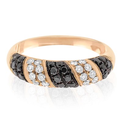18K Black Diamond Gold Ring
