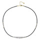Black Spinel Silver Necklace (Riya)