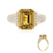 9K Yellow Zircon Gold Ring (Adela Gold)