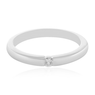 I2 (H) Diamond Silver Ring