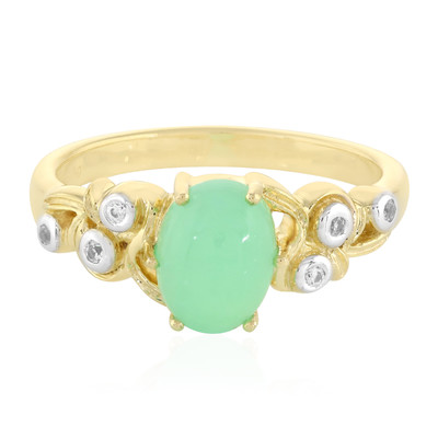 Green Opal Silver Ring