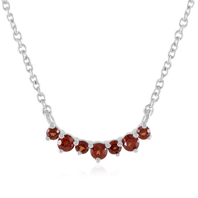 Red Garnet Silver Necklace