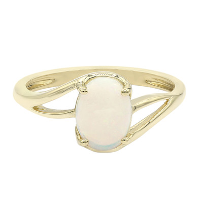 9K White Opal Gold Ring
