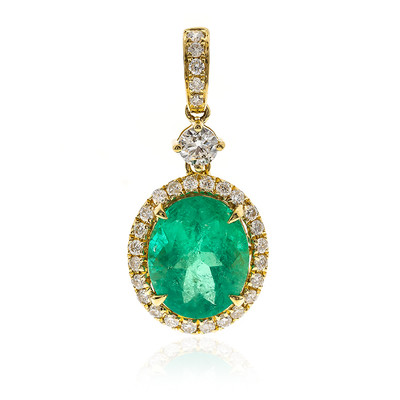 18K Colombian Emerald Gold Pendant (CIRARI)