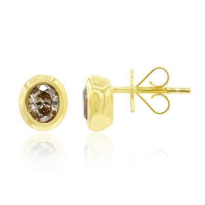 18K SI1 Argyle Champagne Diamond Gold Earrings (Mark Tremonti)