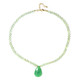 Green Chalcedony Silver Necklace