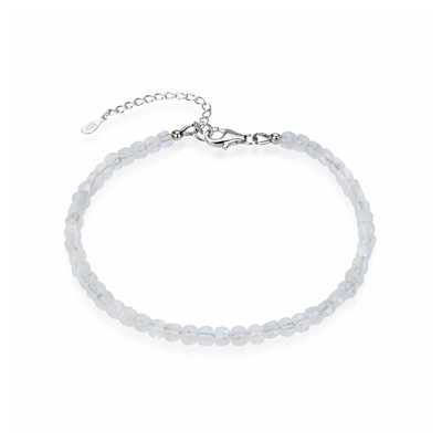 White Labradorite Silver Bracelet