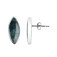 Ocelot Jasper Silver Earrings