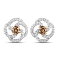 9K I2 Brown Diamond Gold Earrings (SUHANA)