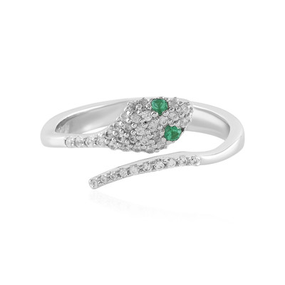 Colombian Emerald Silver Ring (MONOSONO COLLECTION)