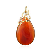 Red Agate Silver Pendant