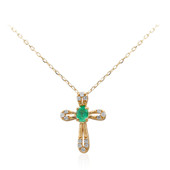 10K AAA Zambian Emerald Gold Necklace