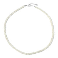 White Moonstone Silver Necklace