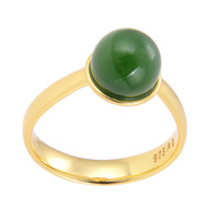 Nephrite Silver Ring