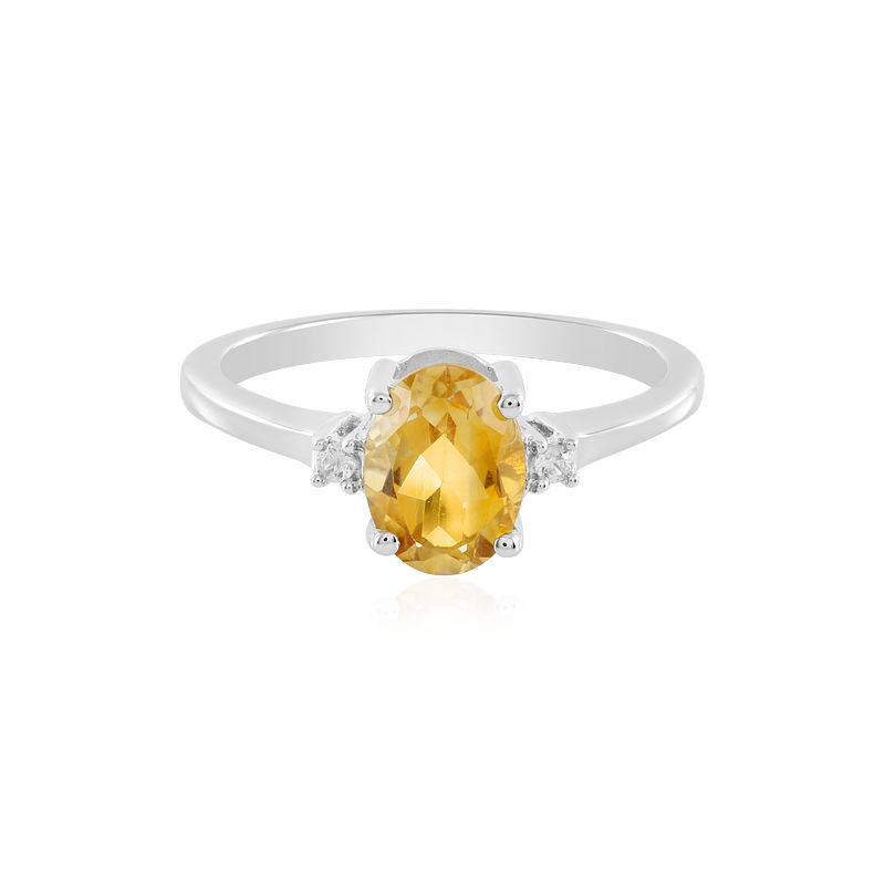 Edwardian Citrine Filigree Engagement Ring in 14 Karat White Gold - No —  Antique Jewelry Mall