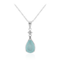 Blue Pastel Quartz Silver Necklace