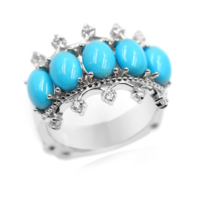 Sleeping Beauty Turquoise Silver Ring (Dallas Prince Designs)