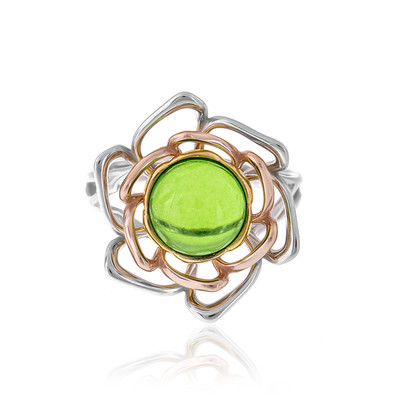 Colombian green Amber Silver Ring (dagen)