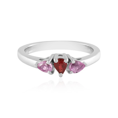 Sunset Sapphire Silver Ring