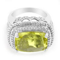 Lemon Citrine Silver Ring