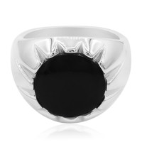 Black Jadeite Silver Ring