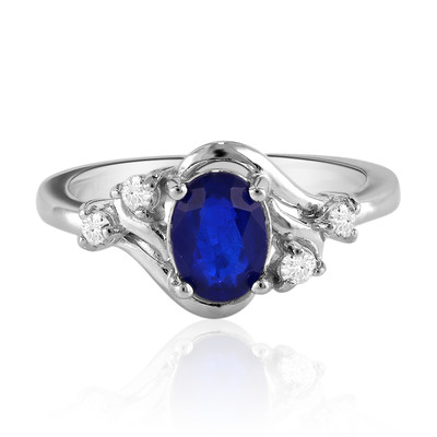 Royal Blue Spinel Silver Ring