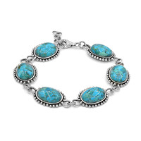 Kingman Blue Mojave Turquoise Silver Bracelet (Art of Nature)