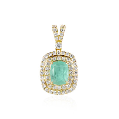 14K Russian Emerald Gold Pendant (AMAYANI)