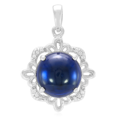 Dominican Blue Amber Silver Pendant