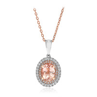 14K AAA Morganite Gold Necklace