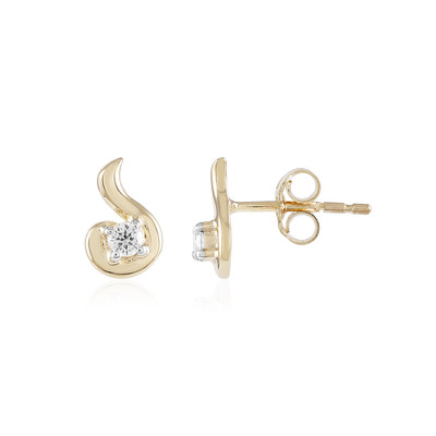 9K SI1 (H) Diamond Gold Earrings