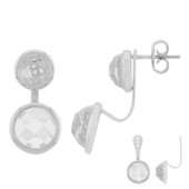 White Quartz Silver Earrings (TPC)