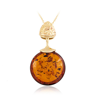 9K Baltic Amber Gold Necklace (dagen)