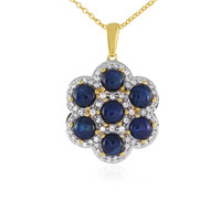 Blue Star Sapphire Silver Necklace