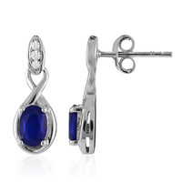 Royal Blue Spinel Silver Earrings