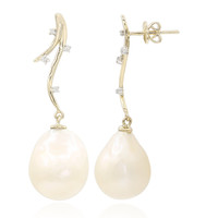 9K Freshwater pearl Gold Earrings (TPC)