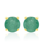 9K Socoto Emerald Gold Earrings