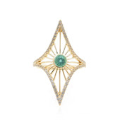 9K Muzo Colombian Emerald Gold Ring (de Melo)