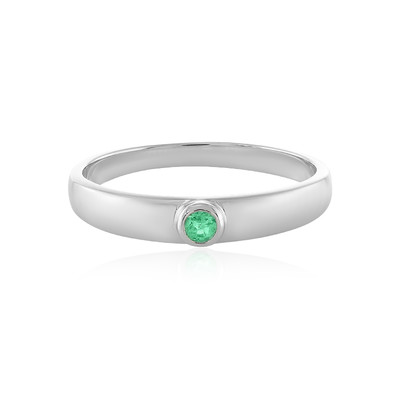 Colombian Emerald Silver Ring
