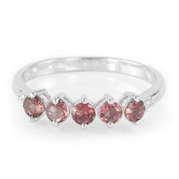 Nigerian Pink Tourmaline Silver Ring