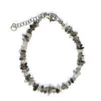 Herkimer Diamond Quartz Silver Bracelet