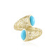 9K Sleeping Beauty Turquoise Gold Ring (Ornaments by de Melo)