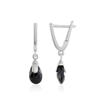 Black Onyx Silver Earrings