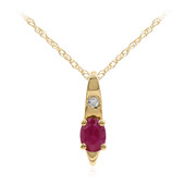10K AAA Mozambique Ruby Gold Necklace