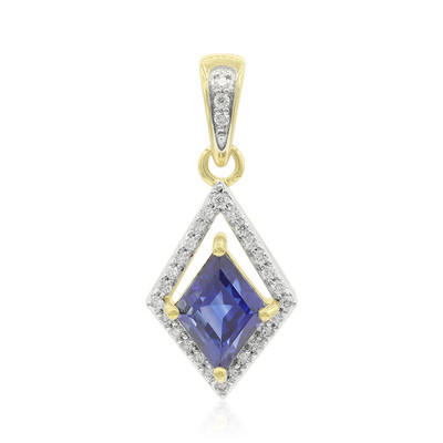18K Blue Sapphire Gold Pendant (AMAYANI)