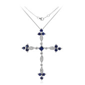 14K Ceylon Blue Sapphire Gold Necklace (CIRARI)